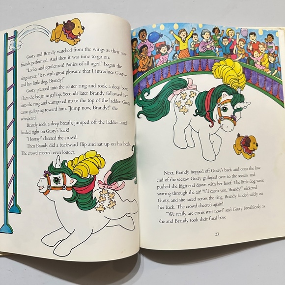 RARE Vintage 1985 My Little Pony Under the Big Top Hard Cover Story Book Bradley - Picture 10 of 13